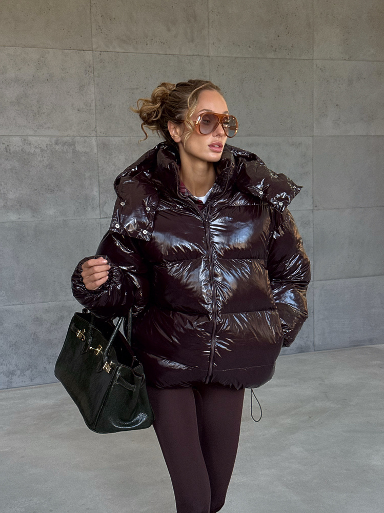 Jacket BARNY color glossy dark chocolate