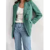 Жіночий твідовий піджак RICCO на підкладці зеленого кольору