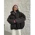 Куртка-Жилетка HANDS OFF Зима з плащівки на силіконі 200 з капюшоном чорного кольору