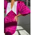 Стильна трендова шовкова міні сукня Kamilla з відкладним комірцем та V-подібним декольте колір фуксія